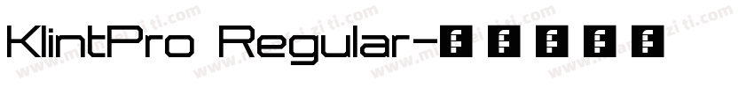 KlintPro Regular字体转换